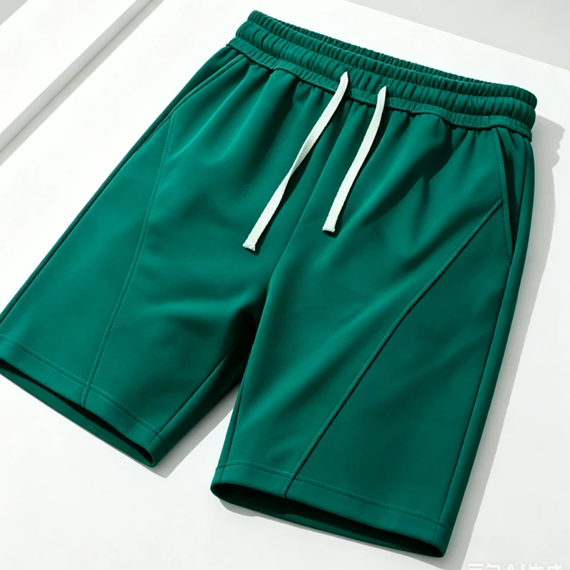 Men Cotton Sweat Shorts Elastic Drawstring Loose Casual Sports Bermuda Shorts With Pockets Jogging Workout Shorts