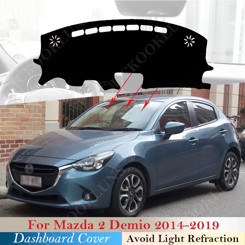 

Dashboard Cover Protective Pad For Mazda 2 Mazda2 Demio 2014 ~ 2019 Accessories Dash Board Sunshade Carpet Anti-UV Dashmat 2018