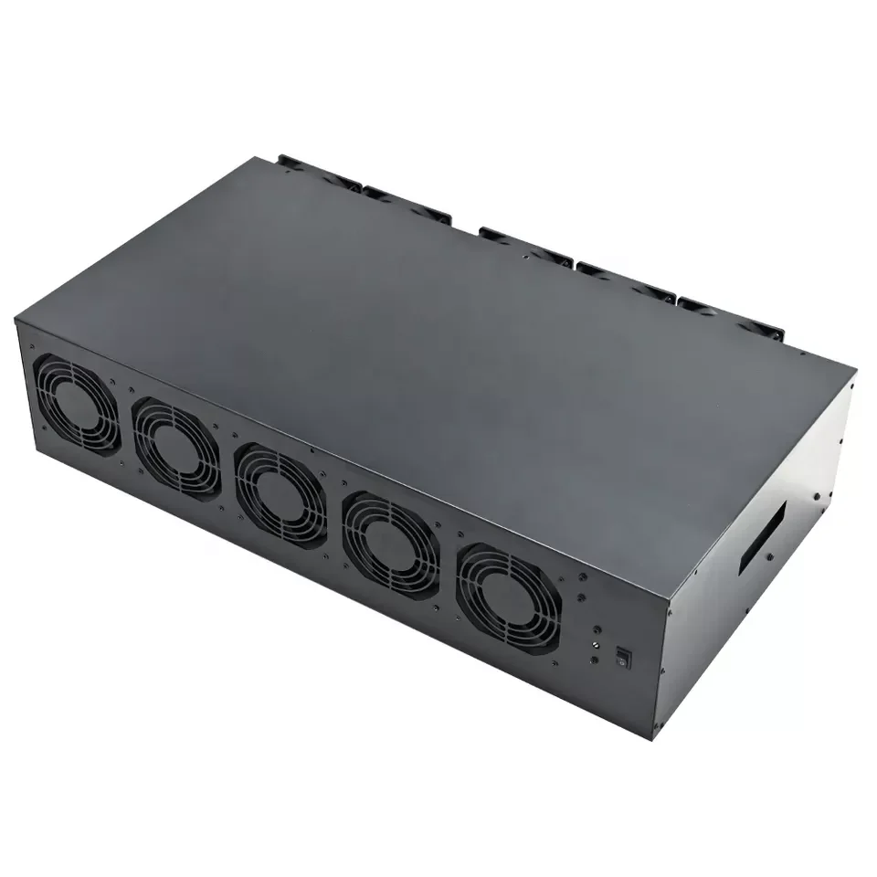 X79 Computer Chassis RTX 3060 Graphics Cards 9GPU Server Case Rig Frame ATX Form Factor