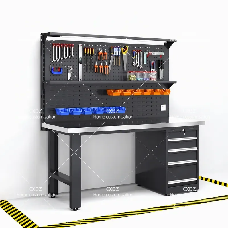 Stainless Steel Heavy Duty Workbench with Drawers Industrial Operating Table for Factory Workshop Standing Fitter Inspection