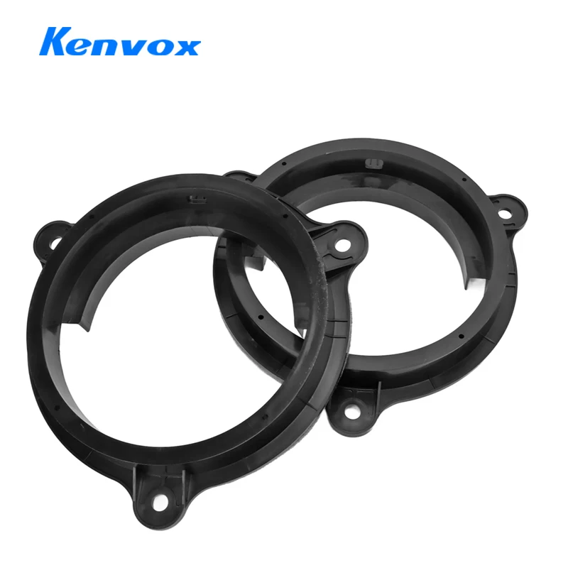 2pcs 6.5in Car Black Speaker Adapter Spacer Bracket Ring with 2 Wire Harness Replacement for Nissan Murano Sentra 2000-2019