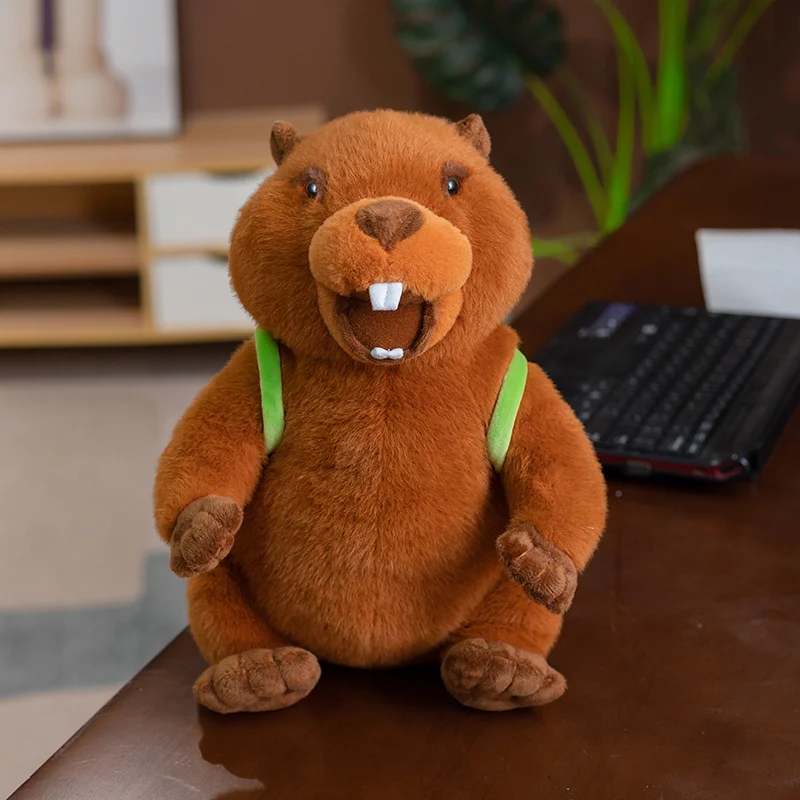 30cm realista marmota mochila animais brinquedos de pelúcia simulação marmota boneca de pelúcia recheado criança aniversário presente criativo casa escritório decoração