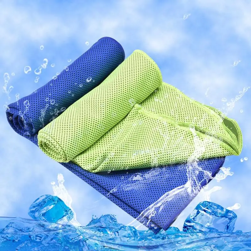 Cooling Towel Instant Dry Polyester Cool Towels Chilling Neck Wrap Ice Cold Rags For Sports Fitness Camping Cycling Hiking