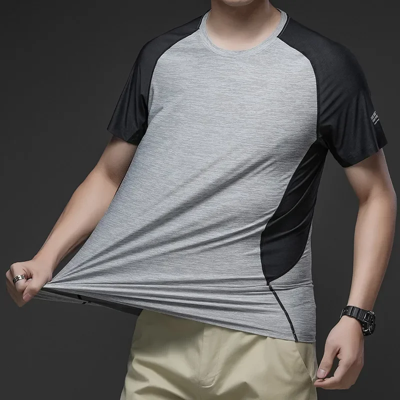 Camisetas deportivas de secado rápido para hombre, camiseta informal de manga corta para correr al aire libre, camisetas finas para entrenamiento