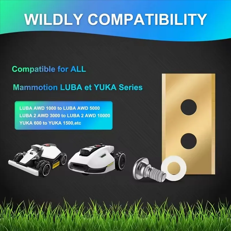 9/30pcs Stainless Steel Lawn Mower Replacement Blades Garden Robotic Lawnmower Tools For Mammotion Luba & Yuka All Series