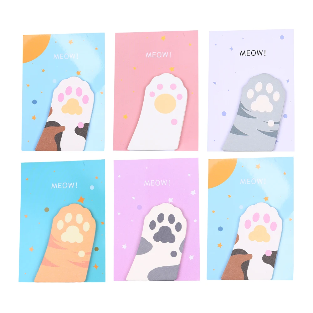 

Korean Cute Cat Paw Sticky Memo Pad Notes Funny Kawaii Post Notepad Journal School Paper Aesthetic Stationery Index Tab Bookmark