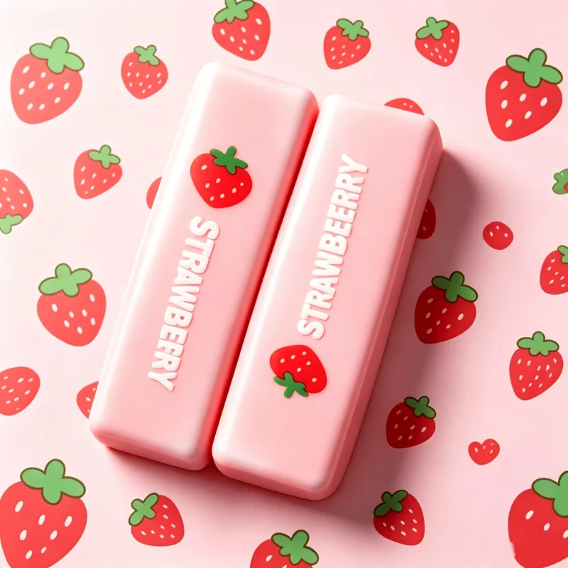 Fragrant Strawberry Cream Stick Squishy Toy Slow Rising PU Pop Fidget Toy Kids Gift Classroom Reward Holiday Office Decor.