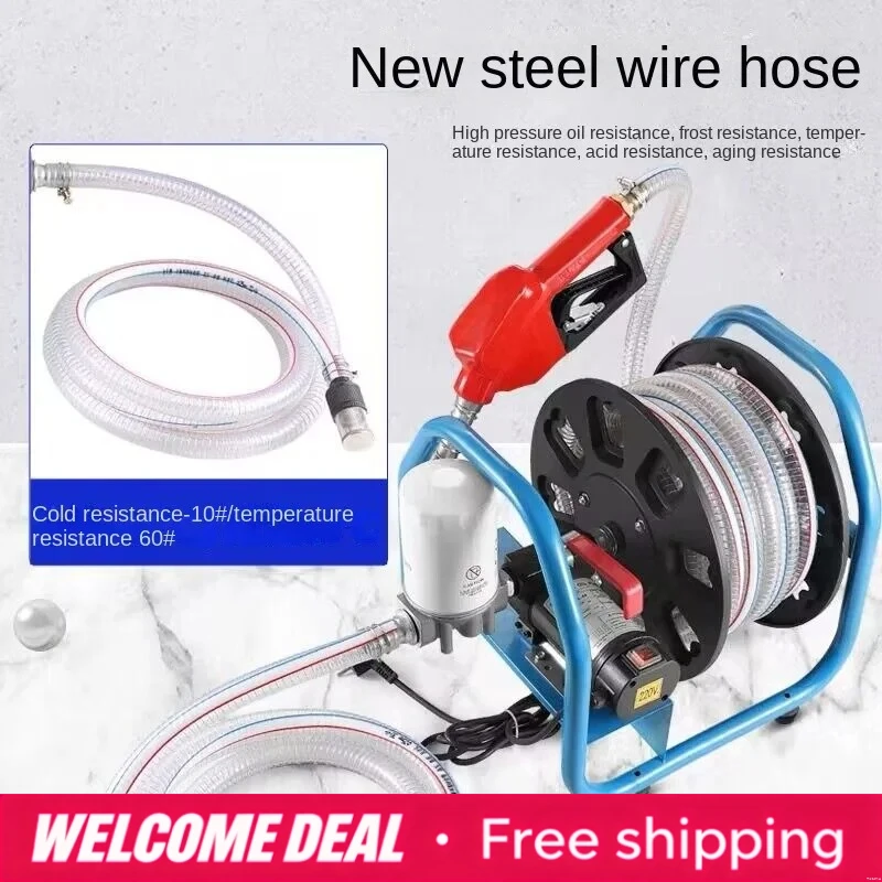 380W Portable Electric Diesel Oil Pump 12V 24V 220V 50L/min Small Vehicle Tank Oil Transfer Equipment