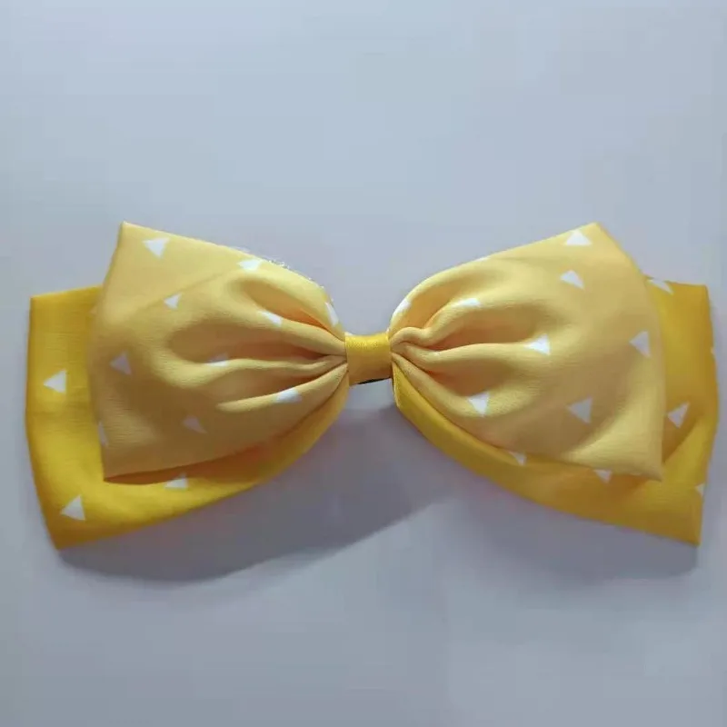 Pinces à cheveux Anime Demon Slayer, accessoires pour femmes et filles, grand nœud papillon, longs nœuds en Satin solide, mode printemps, cadeaux