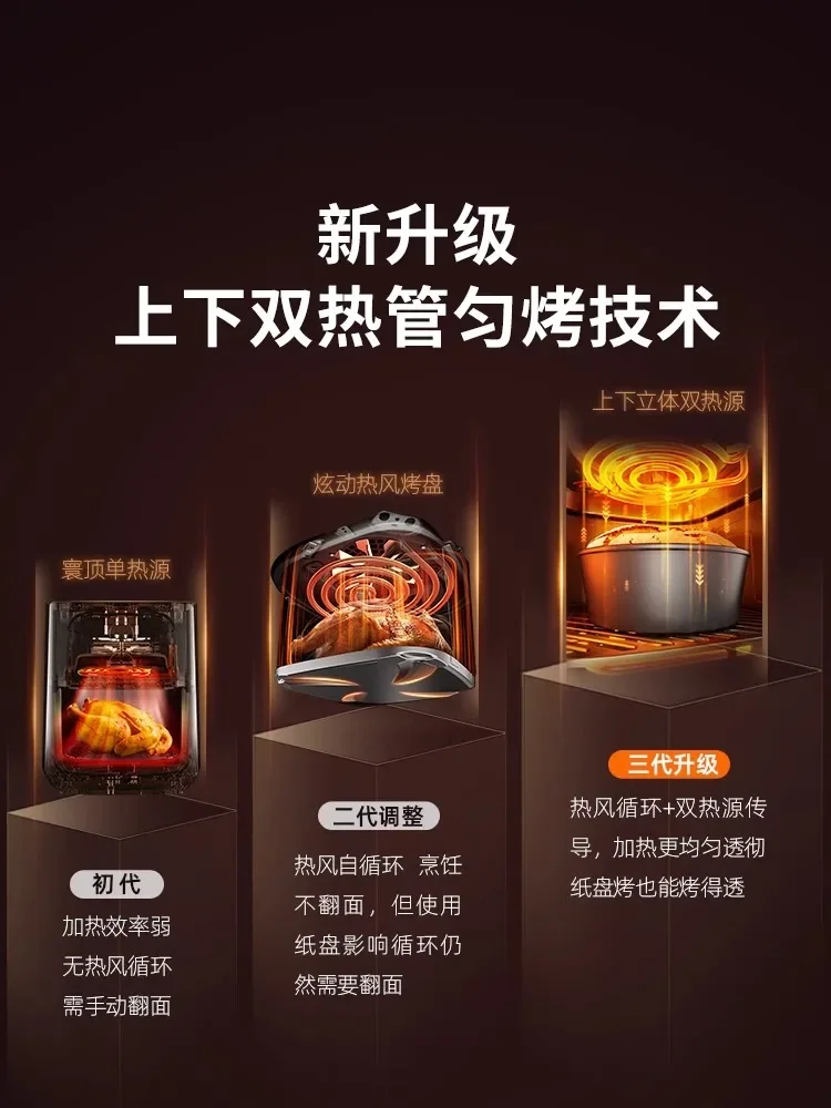 Аэрофритюрница большой емкости 220 В с сенсорным управлением, безмасляный нагрев, многофункциональная бытовая техника для здорового приготовления пищи