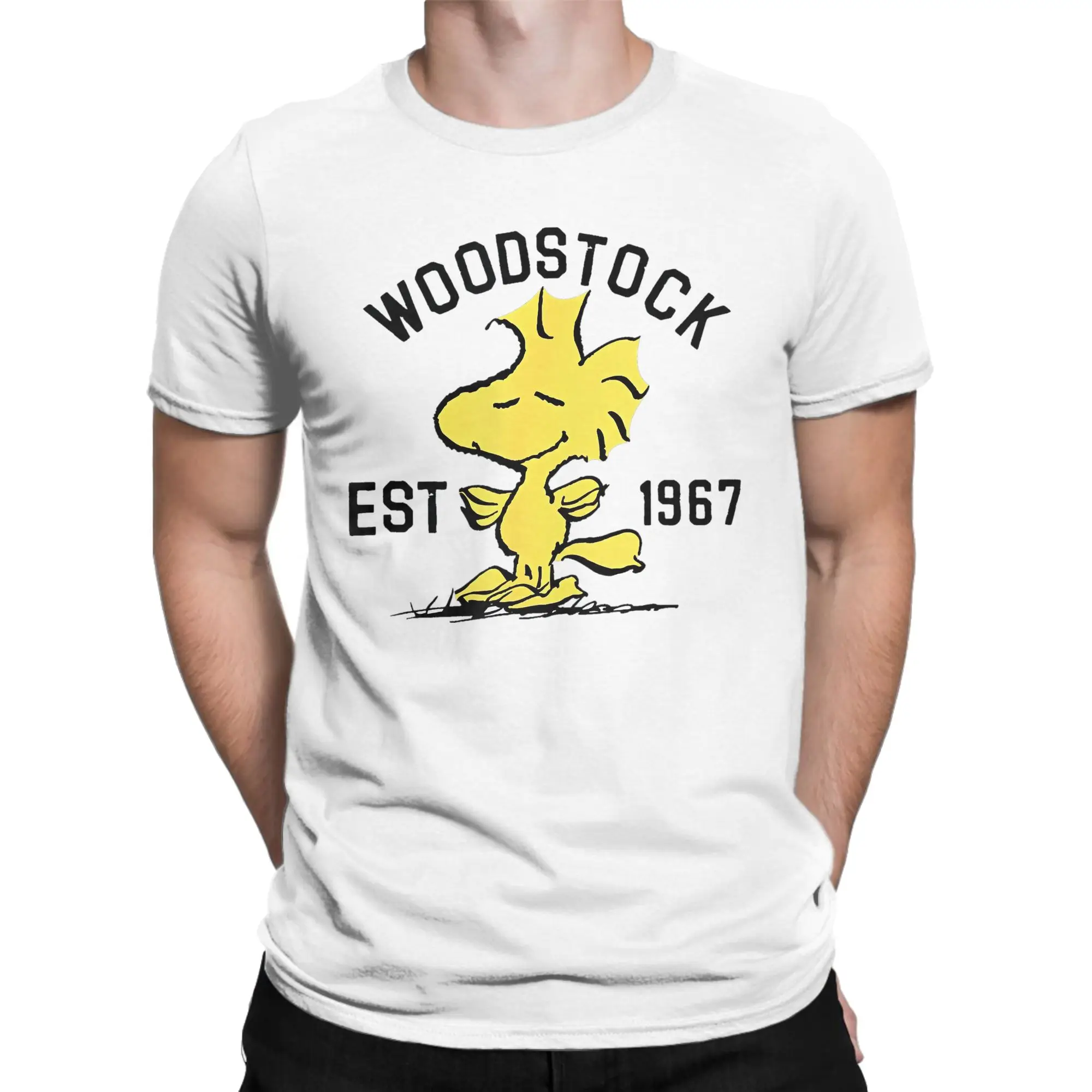 Men Women Snoopy Woodstock T Shirts Cartoon 100% Cotton Clothing Amazing Short Sleeve Round Collar Tees Classic T-Shirts