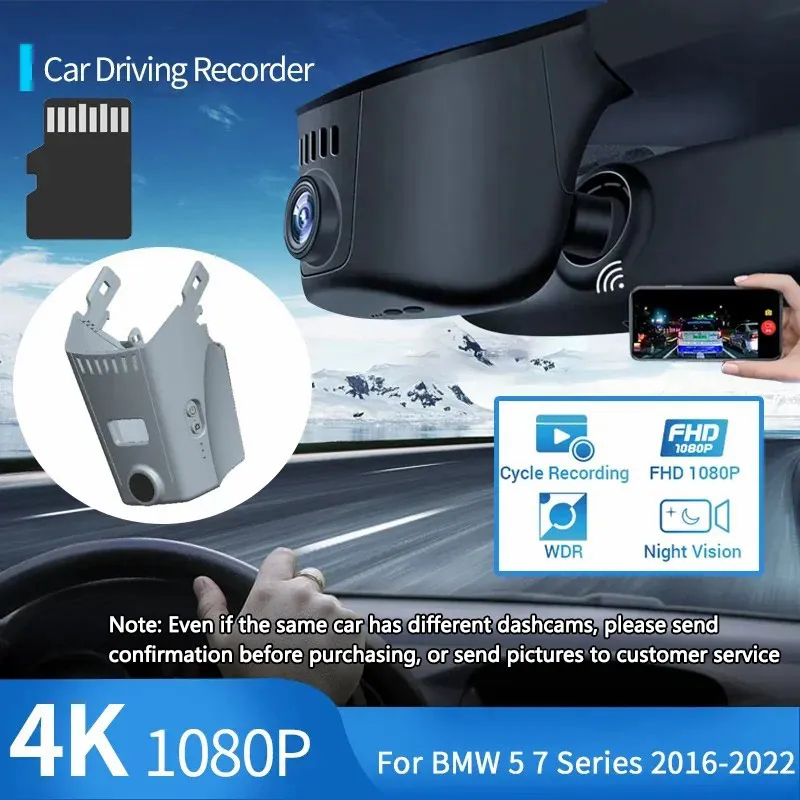 

for BMW 5 Series 530 535 530Li 7 Series 730 740 4K 1080P Car Road Record Dash Camera Driving Night Vision Camera Video Recorder