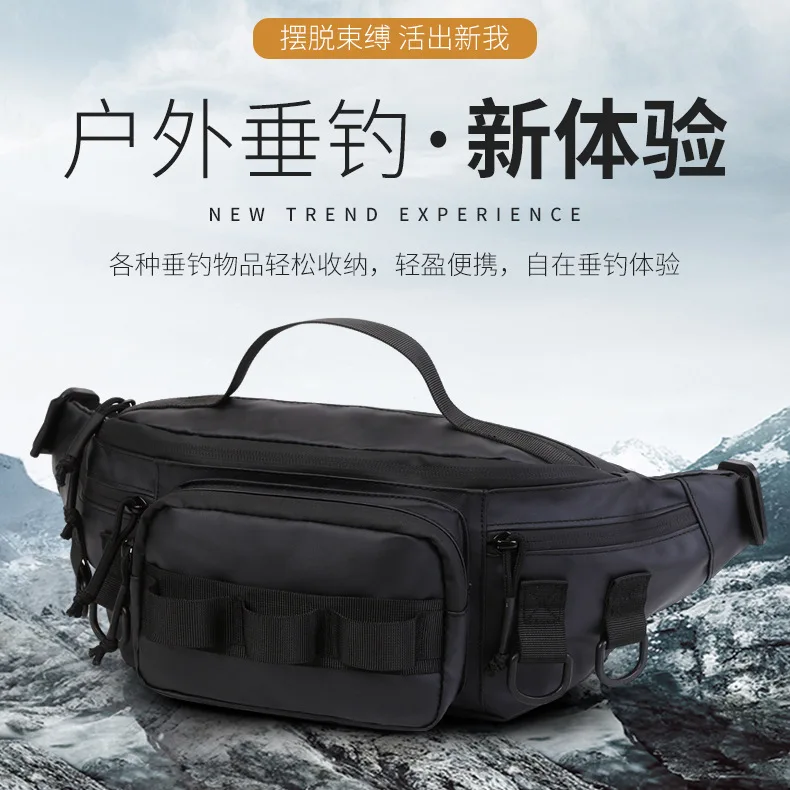 

Stream Micro Material Lightweight Waterproof Highway Bag Multi functional Waist Bag Outdoor Special Fishing Gear Bag