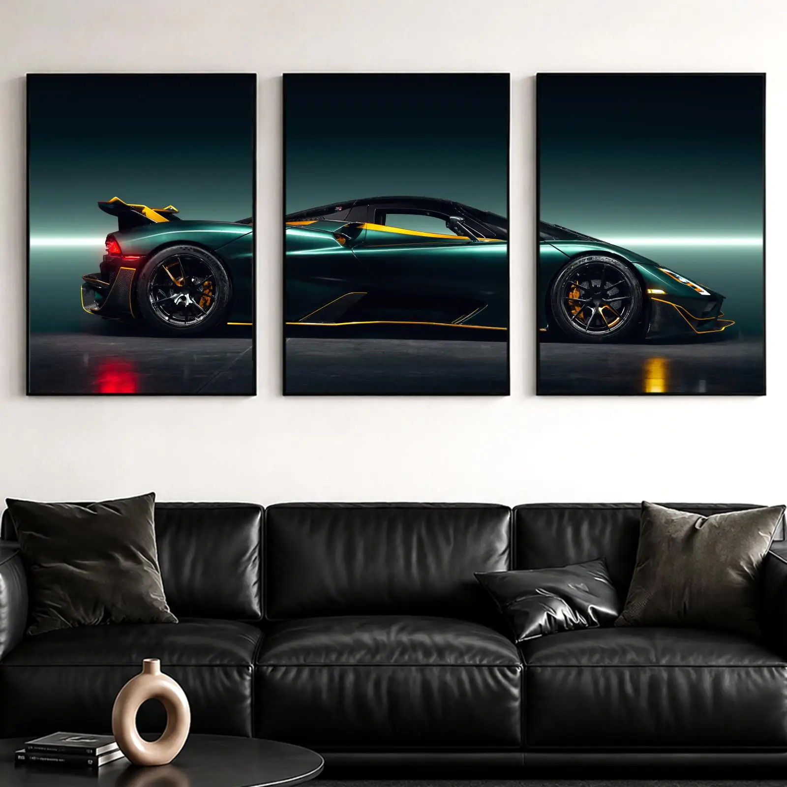 T-Tuatara Extreme Speed Hypercar Painting Calligraphy Canvas Poster Set Wall Artwork for Bedroom Living Room Decorative Prints