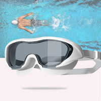 HD Waterproof Anti-Fog Swimming Goggles for Adults Silicone Swim Cap Set with Swim Diving Glasses for Pool, Sea, Water Park