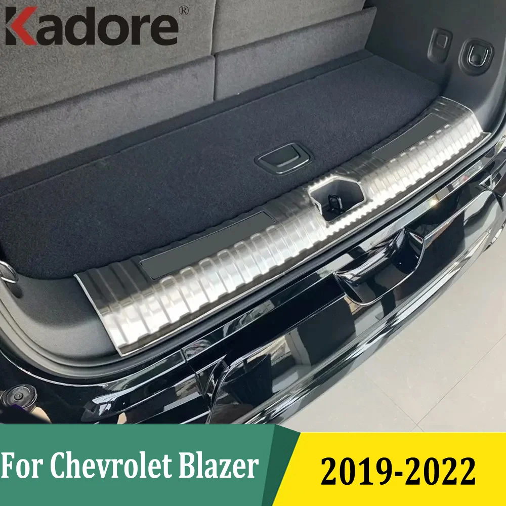 

Защитная крышка заднего бампера для Chevrolet Blazer 2019-2021 2022, задняя дверь багажника, накладка на порог, отделка, Стайлинг, внутренние аксессуары