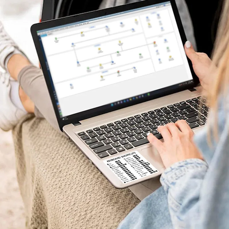 Referência Teclado Atalho Adesivo, Adesivo para PC, Laptop, Desktop, Goo