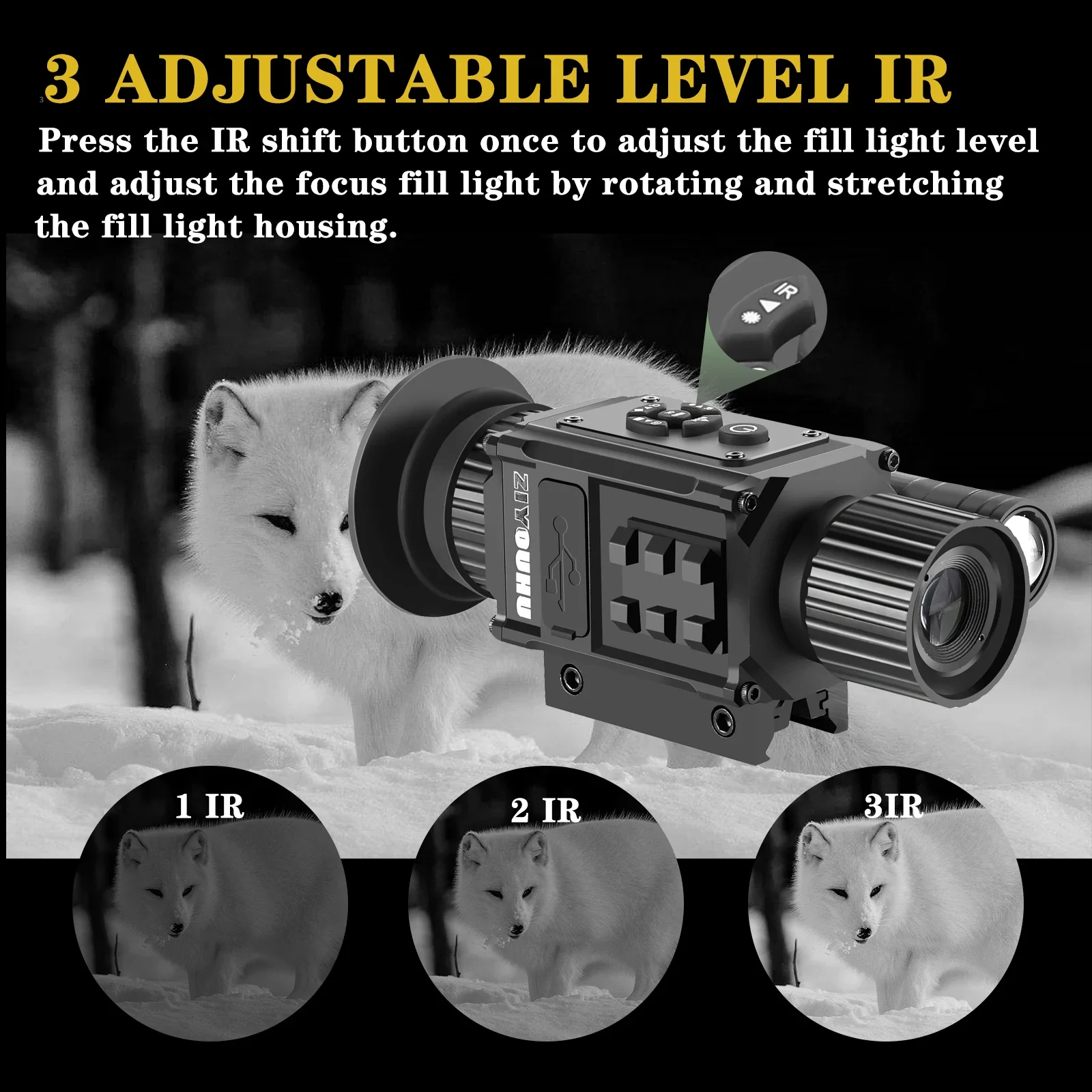 NV-002 Digital Night Vision Scope Camera 1080P 200M Infrared Monocular Telescope for Hunting Multiple Image Mode Crosshair