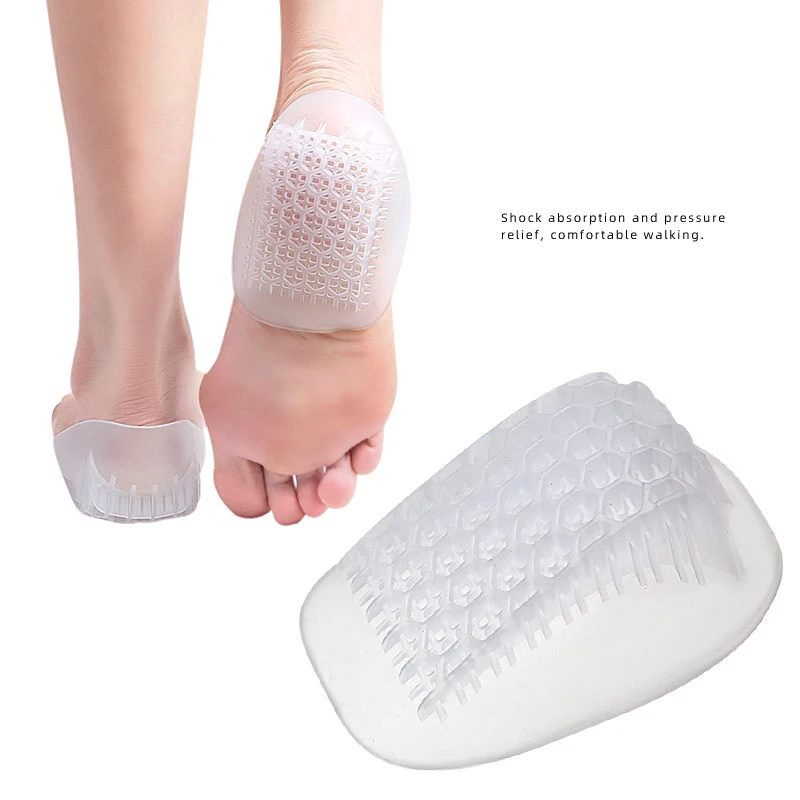 Soft Silicone Gel Insoles for Heel Lifting Inserts Arch Support Foot Care Cushion Pad Half Yard Insole Height Increase Insoles