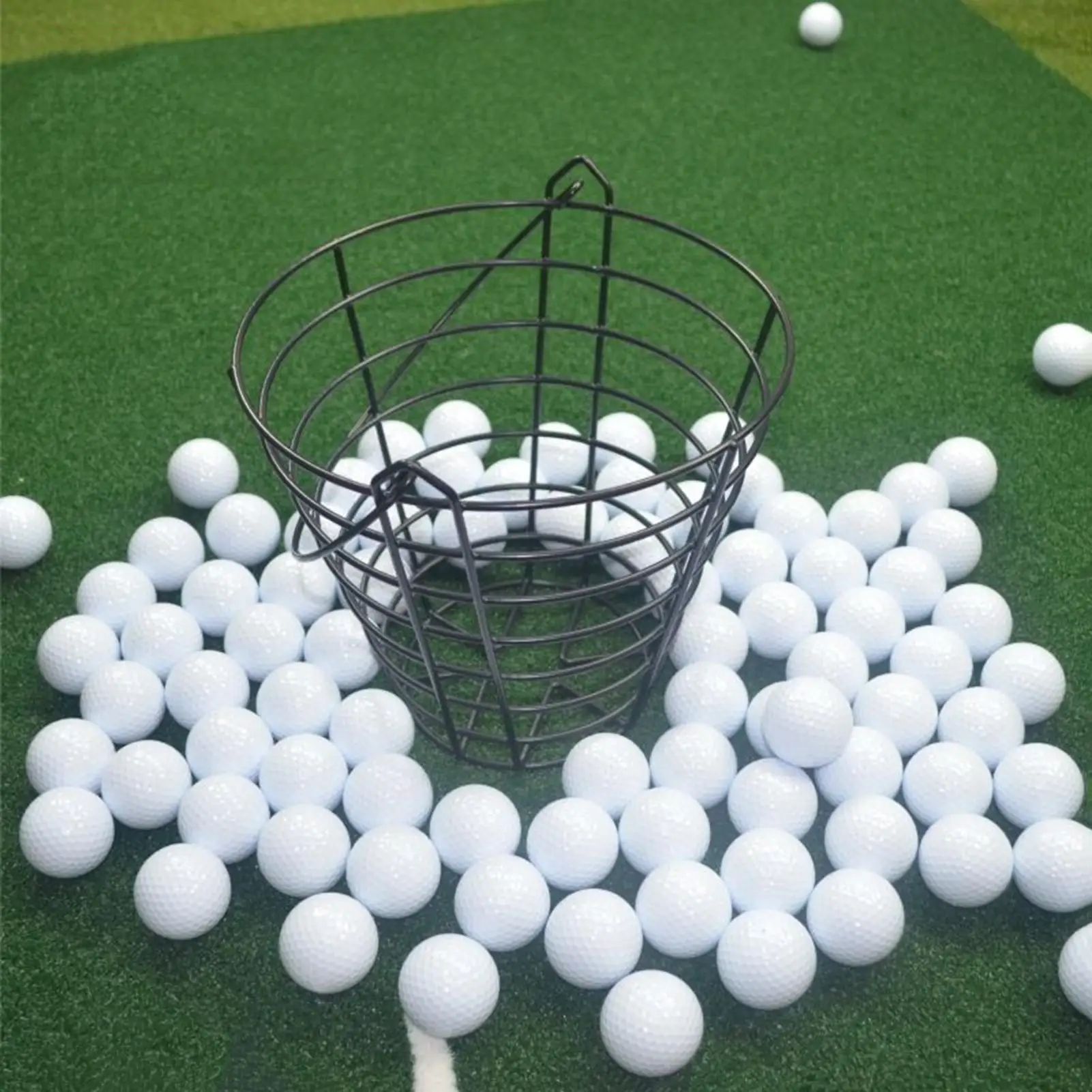 

Golf Ball Bucket 100-Ball Golf Organizer Wire Container Large Capacity Organizer For Home Course Driving Range Sport Training