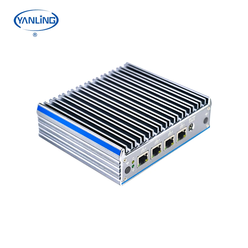 Oem Firewall Router Celeron J4125 Din Rail Firewall Micro Appliance With 4 X I211 Gbps Ethernet Ports