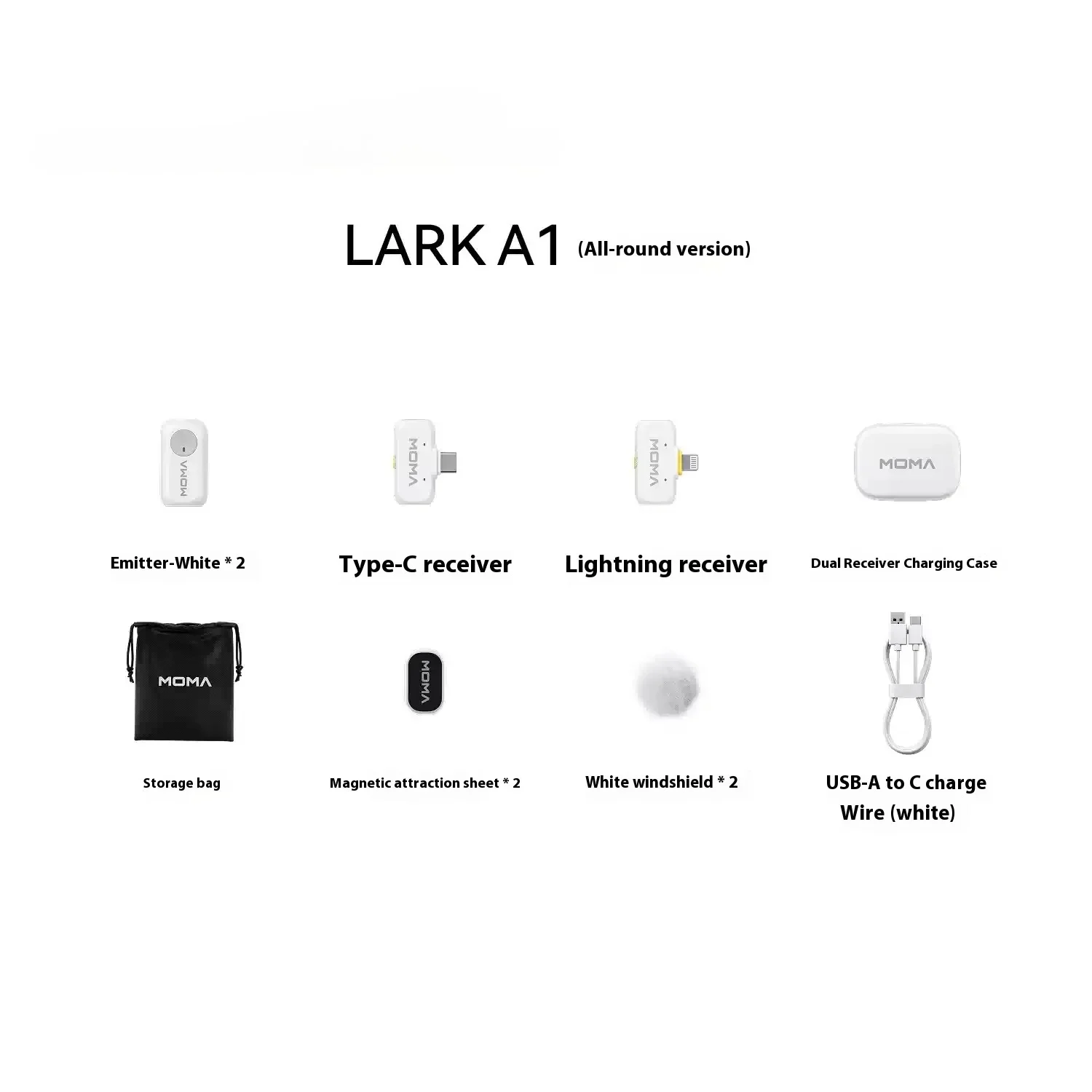 MOMA LARK A1 Collar Microphone Noise Reduction Colorful Lavalier
