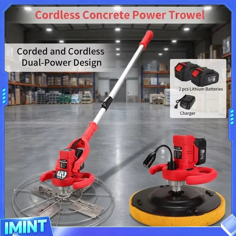 Handheld Electric Automatic Plastering Machine Portable Concrete Wall Trowel Cement Mortar Smoothing Polisher Scraper Grinder