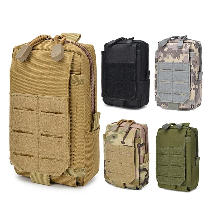 Tactical Molle Pouch Outdoor Mobile Phone Waist Bag EDC Tool Hunting Accessories Bag Vest Pack Cell Phone Working Tools Holder