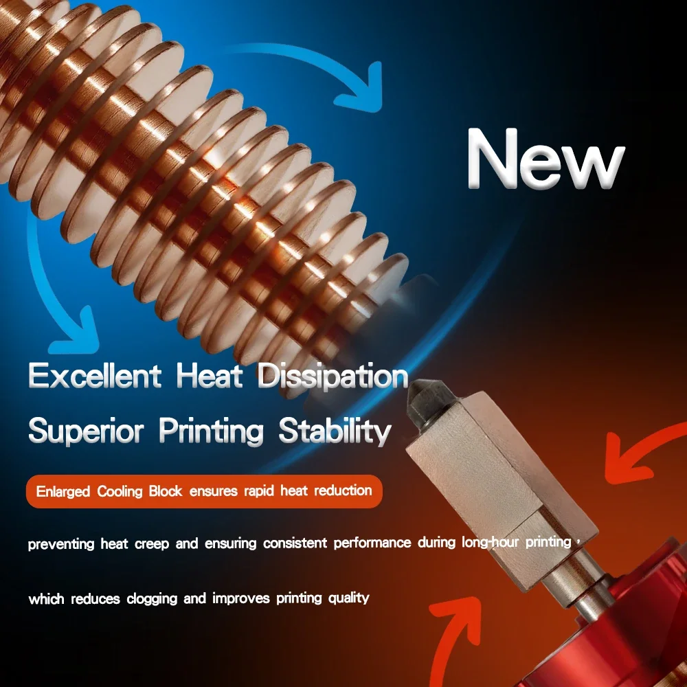 

Новейший обновленный комплект Hotend для Flashforge Adventurer 5M/5M Pro Hotend AD5M, комплект сопел, керамический нагревательный блок и сопло из твердой стали