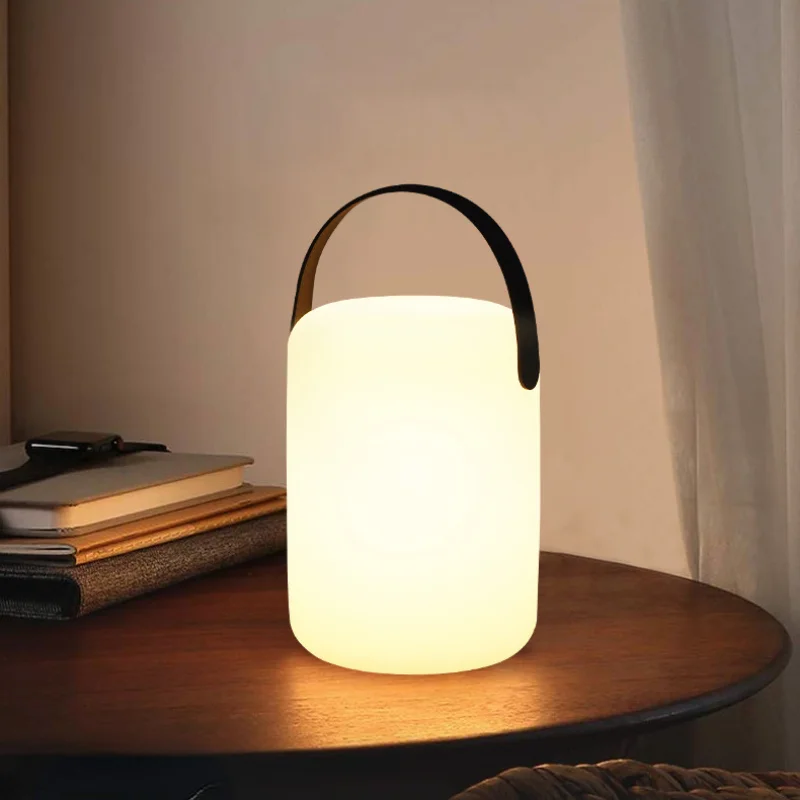 

Creative Portable Hand Lamp Bedroom Atmosphere Lamps Clear Bar Table Lamp Graffiti RGB Colorful Atmosphere Creative Night Light