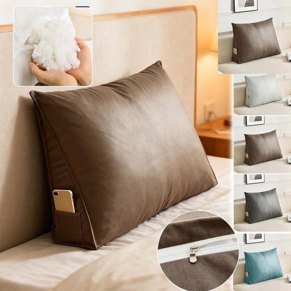 

Tech Fabric Triangle Lumbar Support Pillow Large Reading Backrest Bolster for Sofa Living Room Bay Window Tatami 등받이 쿠션 Almofada