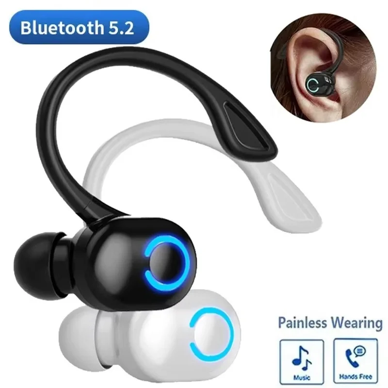 Fones de ouvido bluetooth esportivos, fone de ouvido para chamadas de negócios, com microfone, acessório de áudio sem fio para chamadas de negócios em telefones celulares