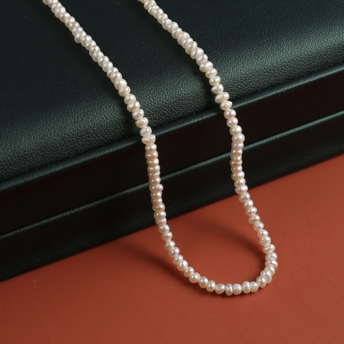 2-3mm White Natural Freshwater Pearl Flat Loose Spacer Beads for Jewelry Making Supplies DIY Women Necklace Bracelet Accessories