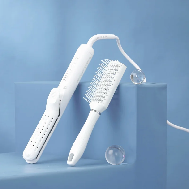 Вращающаяся расческа с горячим воздухом, съемная насадка с отрицательными ионами, подходит для женщин, фен, выпрямитель для волос, бигуди, щетка с горячим воздухом