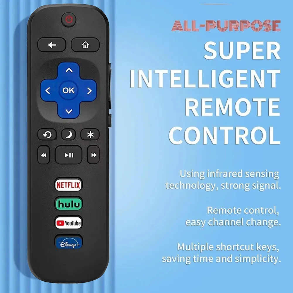 RC280A Replacement Remote Control Only for Roku TV for TCL Roku/Hisense Roku/Onn Roku/Philips Roku TVs(Not for Stick and Box)