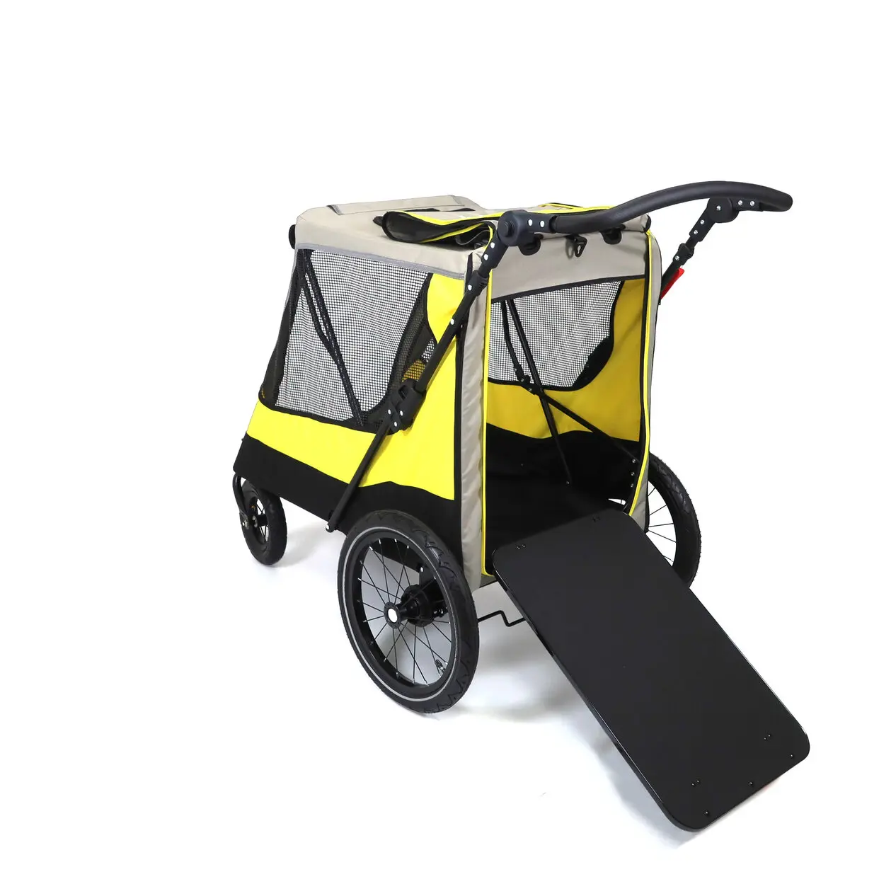 Dual-Use Large Foldable Dog Stroller Sloped Platform Waterproof Movable Grooming Table for Elderly Injured Pets for Dog Shows