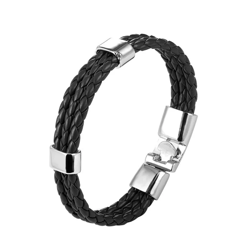 20pcs Stainless Steel Oval Large Hole Slider Beads Charms Clip for DIY Leather Rope Wristbands Bracelets Necklace Jewelry Making image 6