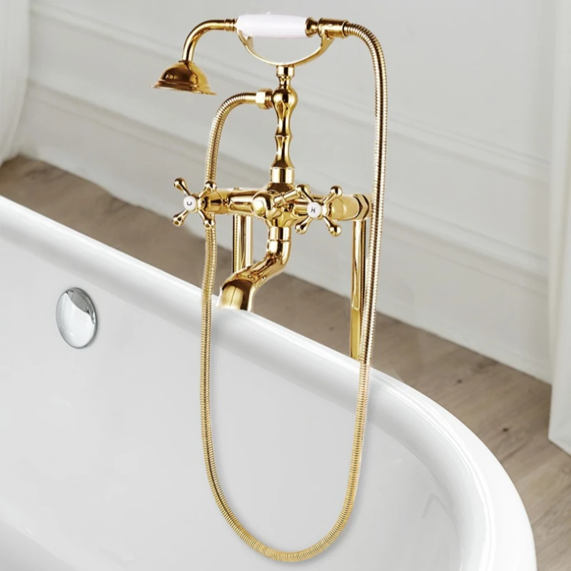 Thick Brass Bathtub Faucet Scratch Resistant Wear-resistant Easy Convenient Operate Shower Set Durable Bathroom Fixture