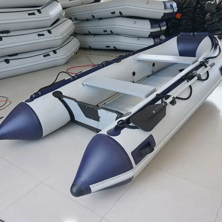 Hot Sale 5m Aluminum Floor Inflatable PVC Boat With Engine Combo Set For Racing Rowing And Outdoor Sports