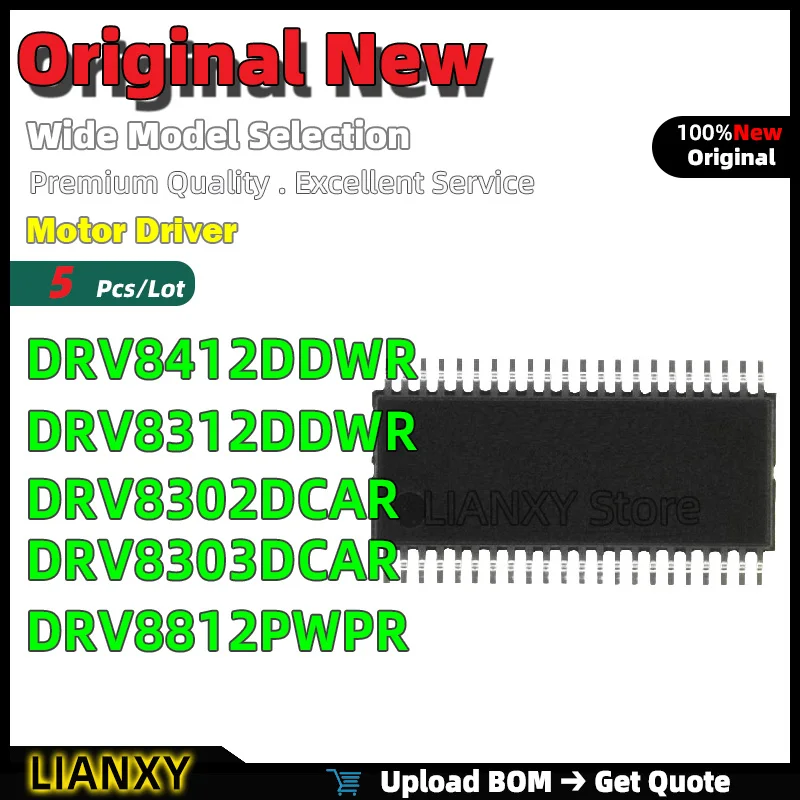 

5 шт. HTSSOP-44 DRV8412DDWR DRV8312DDWR DRV8302DCAR DRV8303DCAR DRV8812PWPR драйвер двигателя новый оригинальный