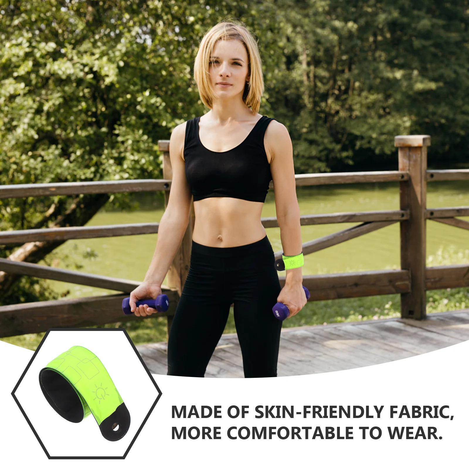 4 szt. LED-owych opasek na kostki o wysokiej jasności, odblaskowe, zapewniające bezpieczeństwo w nocy, do jazdy konnej, biegania, jazdy na rowerze i innych sportów na świeżym powietrzu.