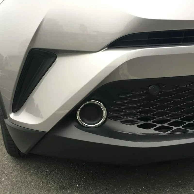 Car Front Fog Light Ring Bumper Lamp Surrounds Cover Decorative Trim For Toyota C-HR 2017 2018 2019 Modification Accessories
