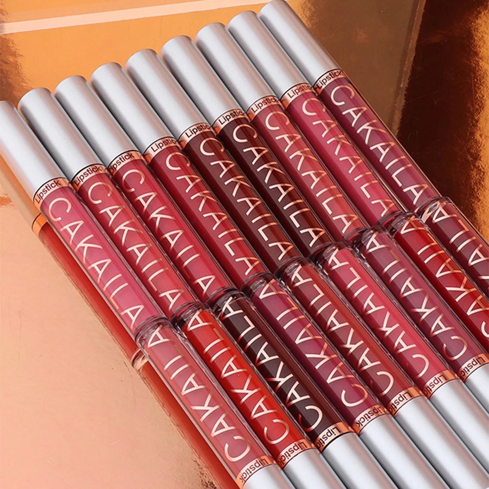 KACAILA-lápices labiales líquidos impermeables, maquillaje de labios, lápiz labial de terciopelo mate, brillo de labios, cosmético desnudo de larga duración, 18 colores