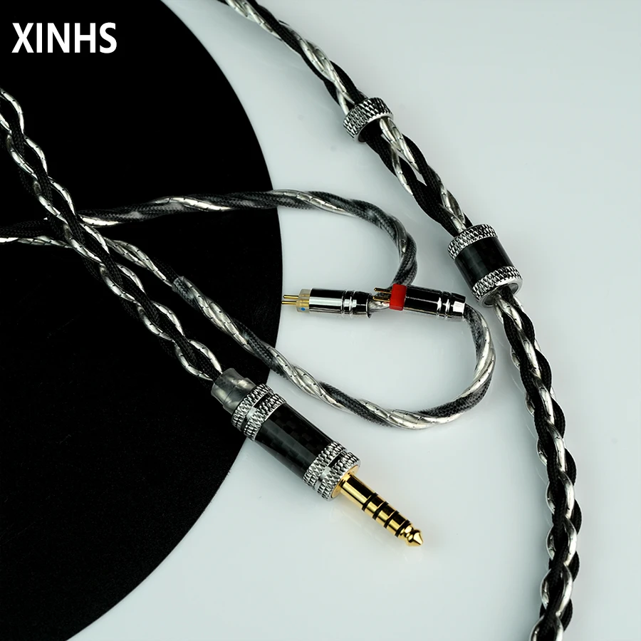 XINHS XH125 "Wuji" 6-Core Litz 7N Cobre de Cristal Único + Prata-Palládio Cabo de Atualização de Fone de Ouvido HiFi de Alta Res