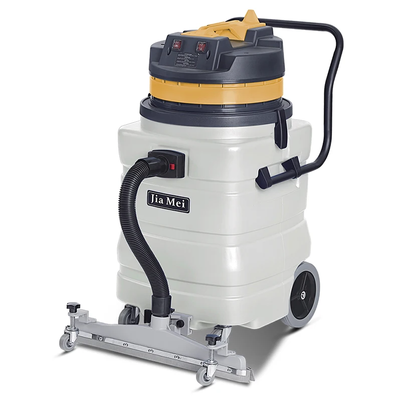 Yellow 90L Industrial Vacuum Cleaner 2000W High-Power  Factory Workshop Dust Commercial Water Suction Machine