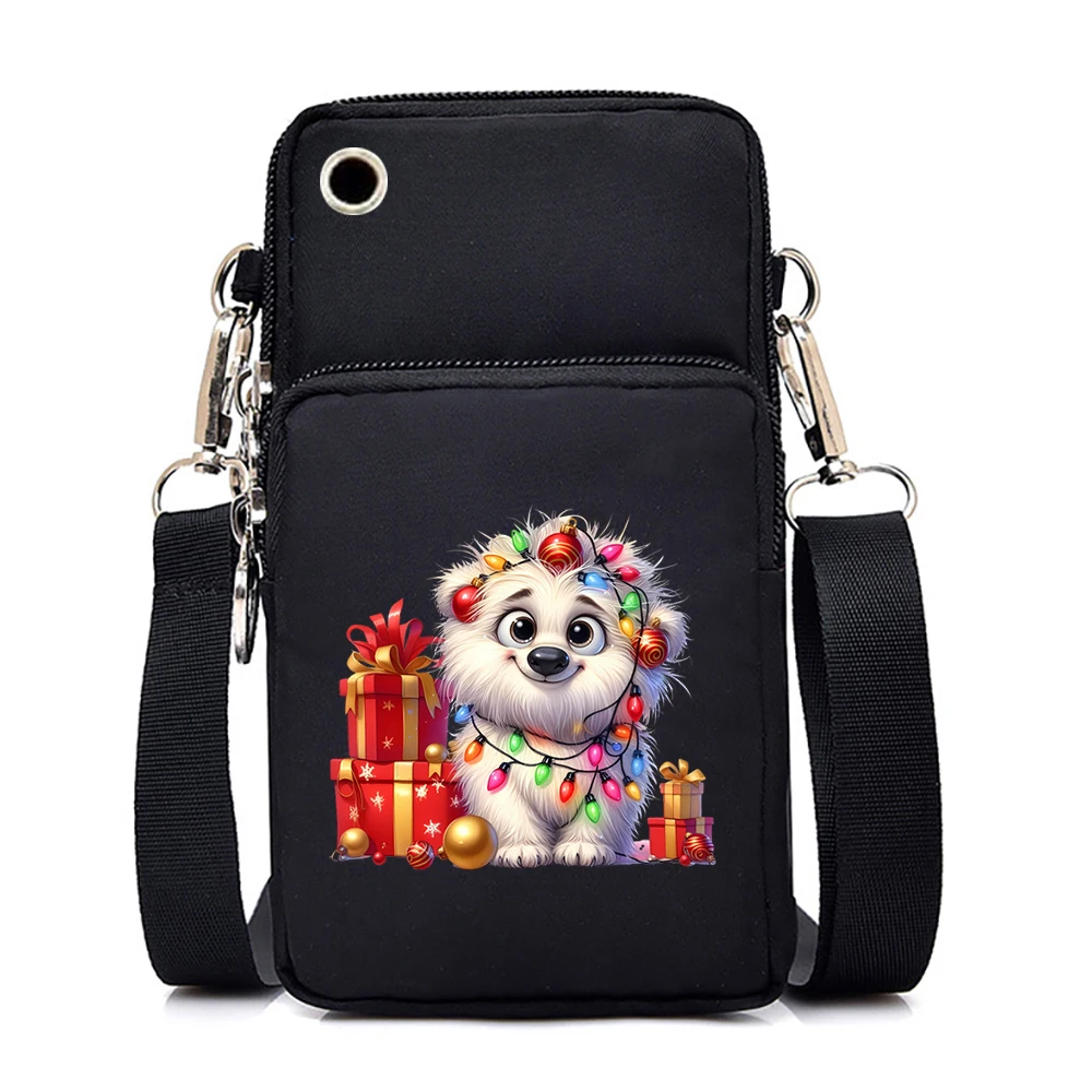 Mini borsa a tracolla femminile Nuova borsa a tracolla natalizia Panda Gufo Pinguino Borse per cellulare Borsa a tracolla natalizia per bambini divertente cartone animato