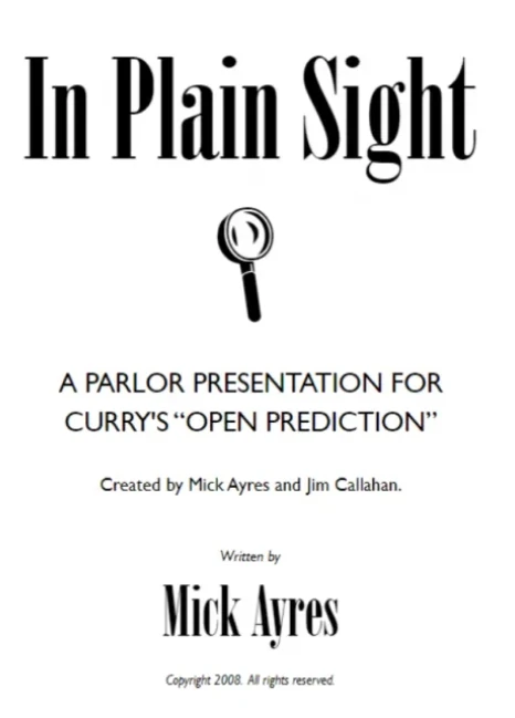 

In Plain Sight by Mick Ayres - Magic tricks (Instant Download)