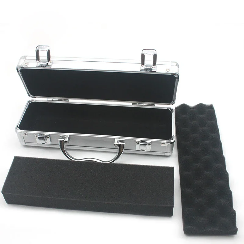 Portable Aluminum Tool Box Handheld Impact Resistant Instrument Storage Case with Sponge Lining for Hand Tools