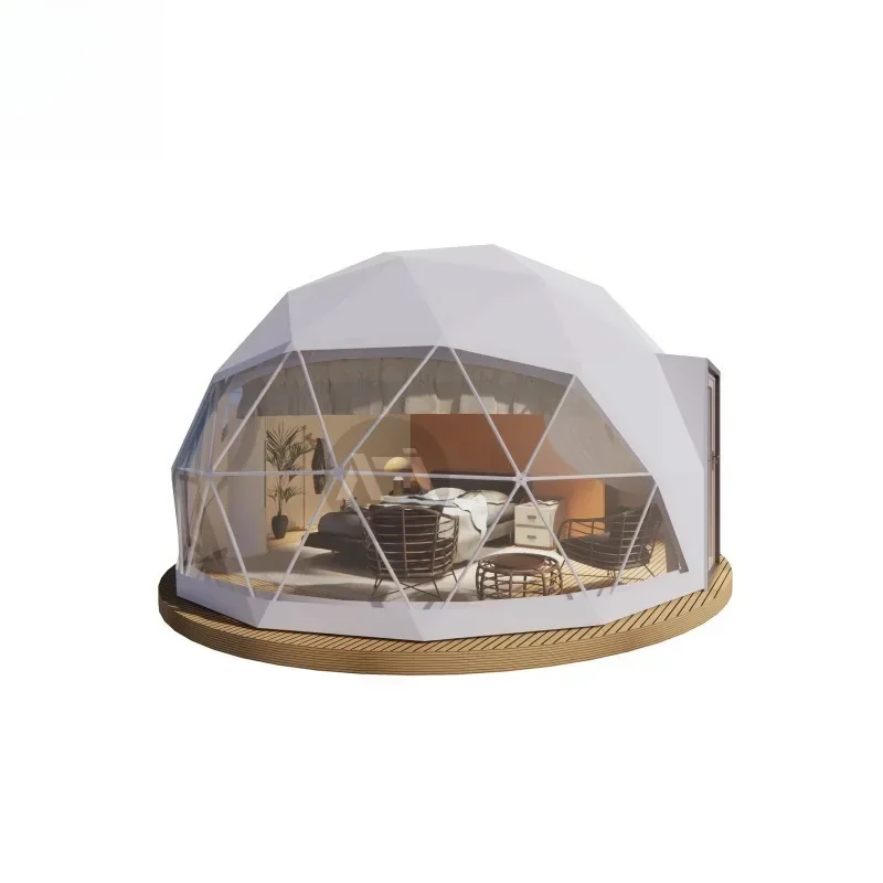 Starry Sky Outdoor Wild Luxury Dome Hotel Tent Camping Homestay Construction Starry Sky Tent Double-layer Insulation Spherical