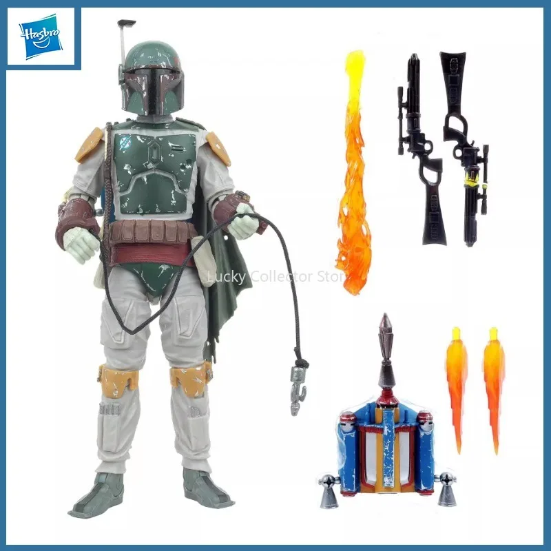 Genuine Hasbro Star Wars Black Series Bounty Hunter Boba Fett 6-inch Joint Movable Figure Model Ornaments Decorative Toys Gifts